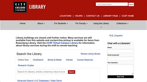 The library is committed to providing accessible materials, media,facilities, programs and services to all students. . Ccsf library